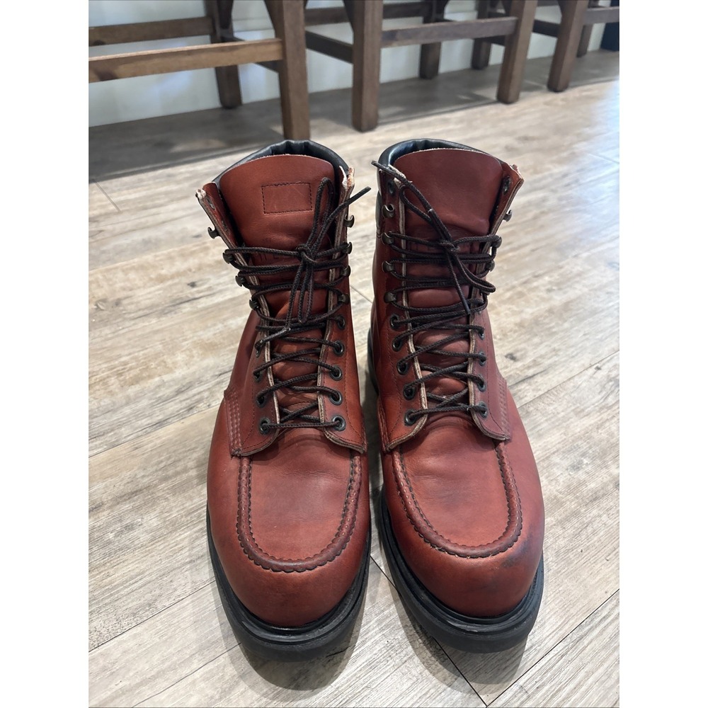 Vintage USA Red Wing 404 Moc Toe Super Sole Leather Work Boot Mens Size 11E